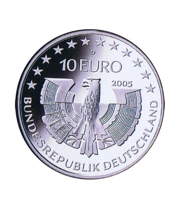 moneda Alemania 10 Euros 2005 D. Parque Selva Bávara  - 2