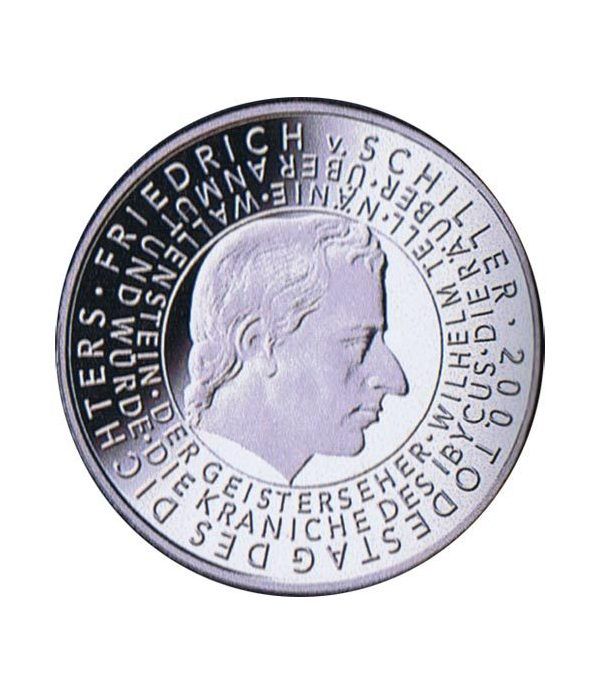 moneda Alemania 10 Euros 2005 G. Friedrich Von Schiller.  - 1