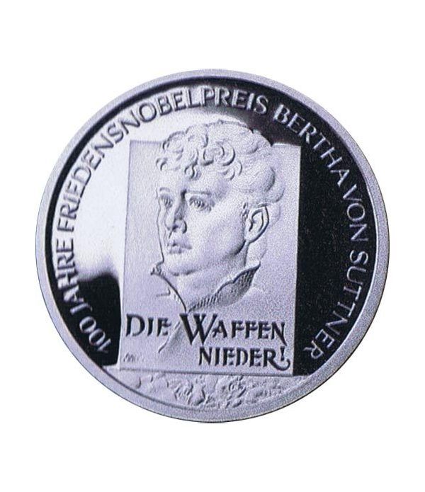 moneda Alemania 10 Euros 2005 F. Bertha von Suttner  - 2