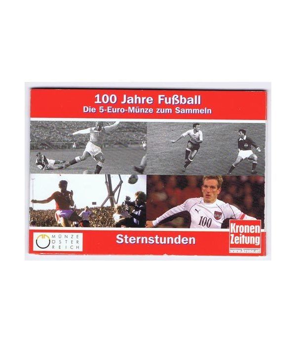 moneda Austria 5 Euros 2004 (nueve esquinas) Futbol.  - 4