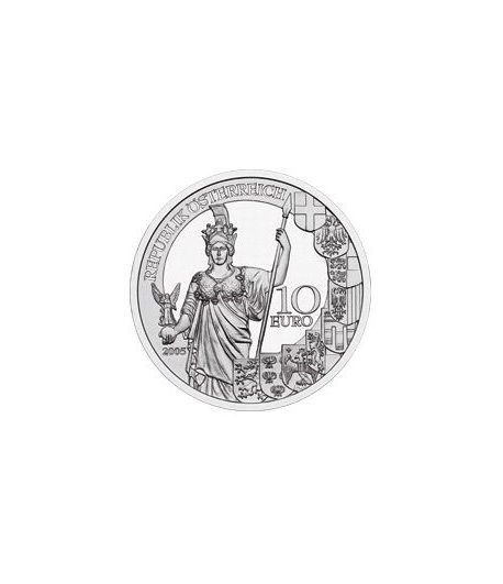 moneda Austria 10 Euros 2005 (Aniv. 2ª Republica)