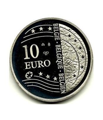 moneda Belgica 10 Euros 2004 ampliación UE. Estuche Proof. Plata