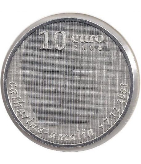 Holanda 10 Euros 2004 nacimiento Princesa Catharina-Amalia