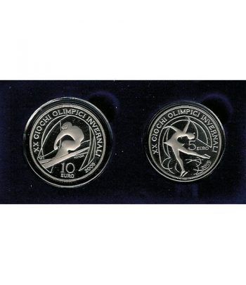 Italia 5 y 10 Euros 2005 Juegos Olimpicos Turín (estuche proof)  - 2