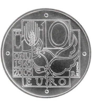 Italia 10 Euros 2005 60º aniversario ONU (estuche proof)  - 1