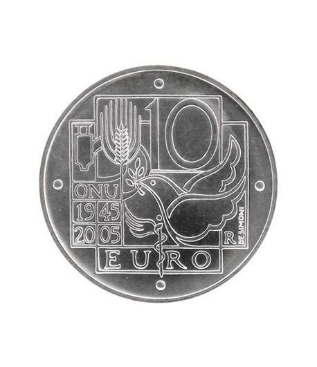 Italia 10 Euros 2005 60º aniversario ONU (estuche proof)