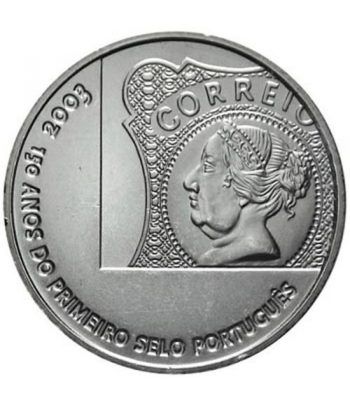 Portugal 5 Euros 2003 150 años primer sello portugués.