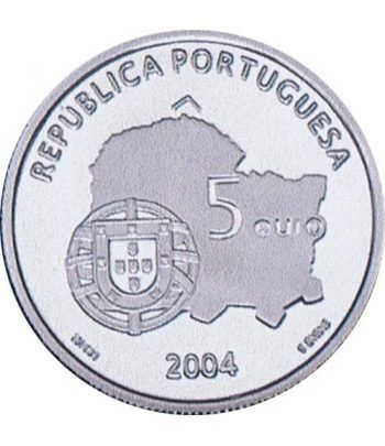 Portugal 5 Euros 2004 Unesco Evora. Plata