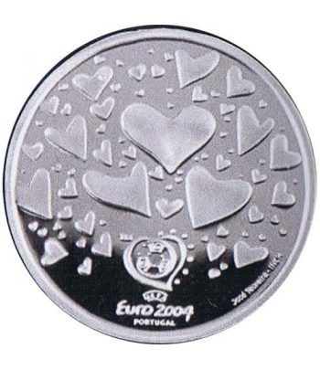 Portugal 8 Euros 2003 UEFA corazones. Plata.