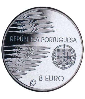 Portugal 8 Euros 2005 Fin II Guerra Mundial. Plata.