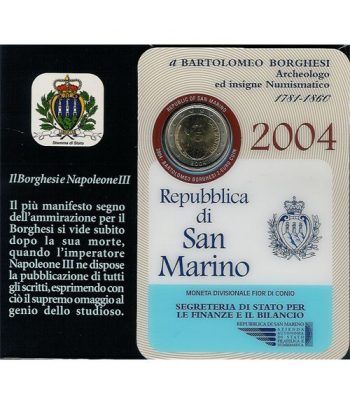 moneda 2 euros San Marino 2004 Bartolomeo Borghesi.