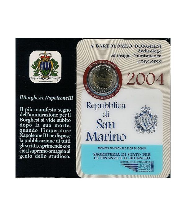 moneda 2 euros San Marino 2004 Bartolomeo Borghesi.