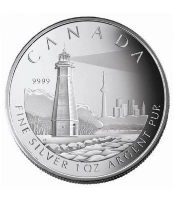 Canada 20$ 2005 Serie Faros. Isla de Toronto. Plata.  - 1