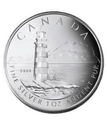 Canada 20$ 2004 Serie Faros. Isla de Sambro. Plata.