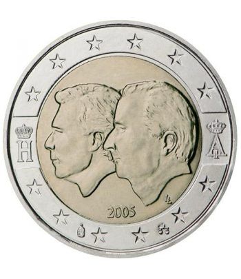 moneda conmemorativa 2 euros Belgica 2005.