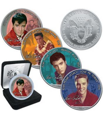 Moneda de plata 1$ Estados Unidos Elvis "Love me tender" 2005