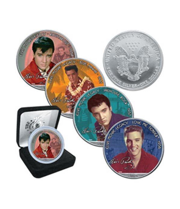 Moneda de plata 1$ Estados Unidos Elvis "Love me tender" 2005