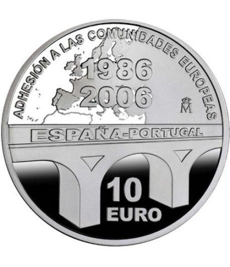 Moneda 2006 XX aniversario CE 10 euros. Plata.