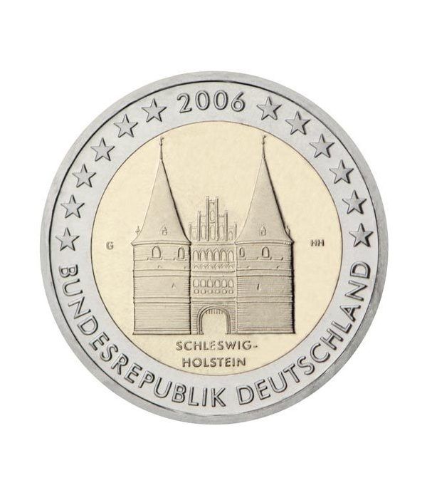 moneda conmemorativa 2 euros Alemania 2006. 5 monedas.
