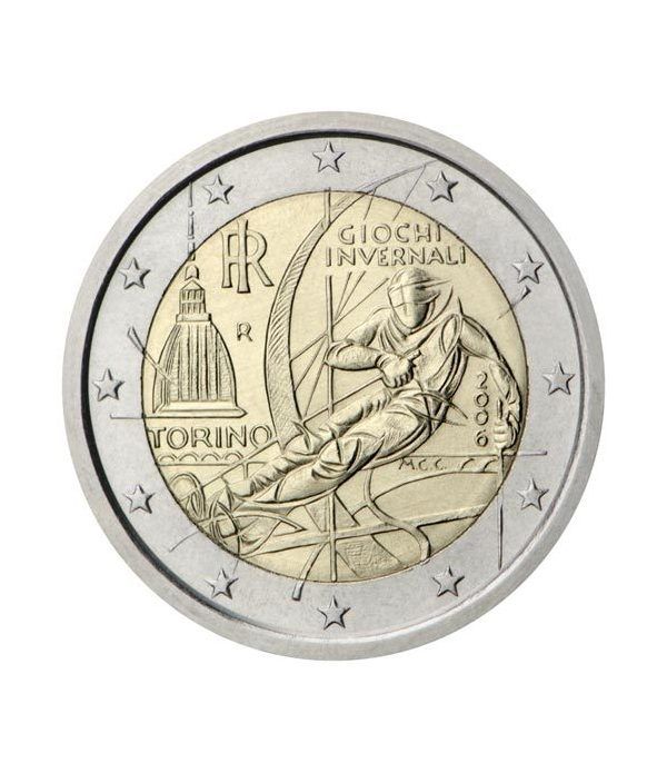 moneda conmemorativa 2 euros Italia 2006.