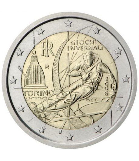 moneda conmemorativa 2 euros Italia 2006.