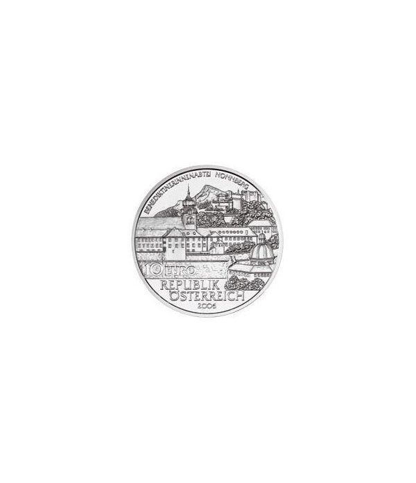 moneda Austria 10 Euros 2006. Convento Nonnberg. Plata.