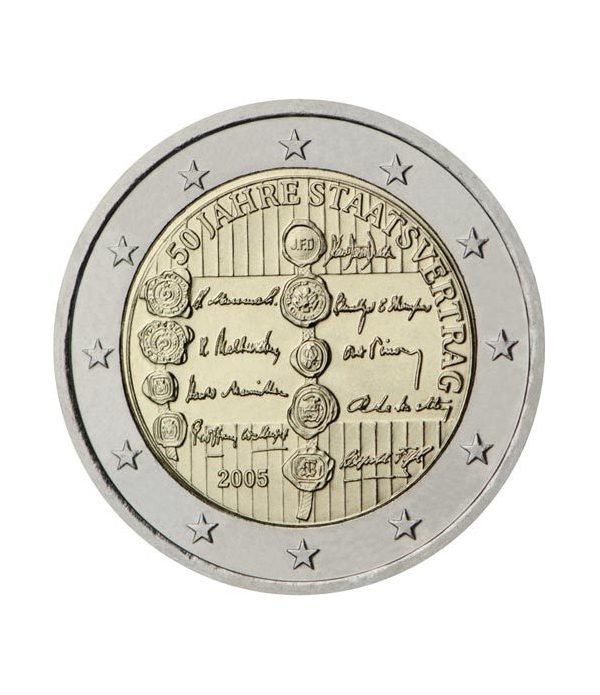 moneda conmemorativa 2 euros Austria 2005.