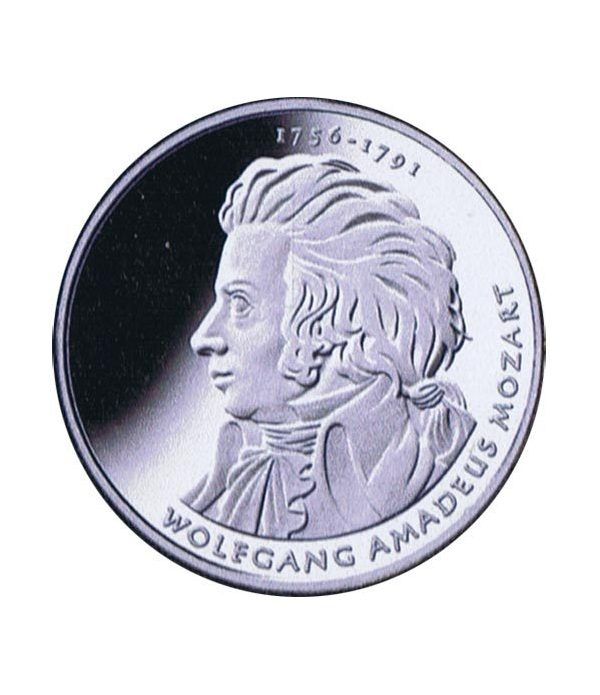 moneda Alemania 10 Euros 2006 D. Mozart.