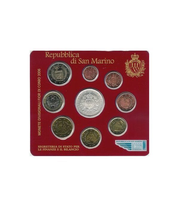 Cartera oficial euroset San Marino 2006 + 5€ (plata)  - 2