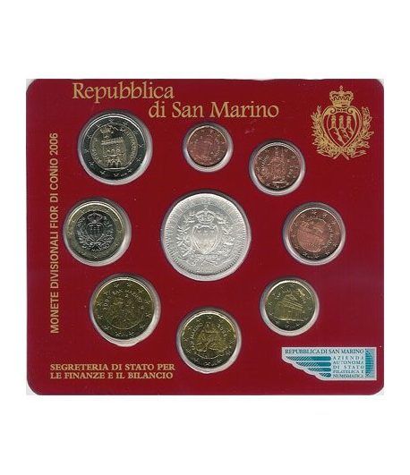 Cartera oficial euroset San Marino 2006 + 5€ (plata)