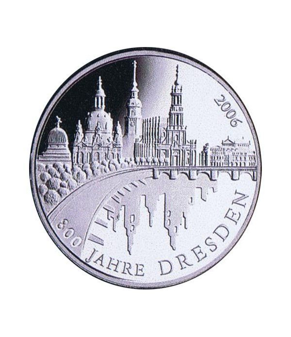 moneda Alemania 10 Euros 2006 A. Dresden.