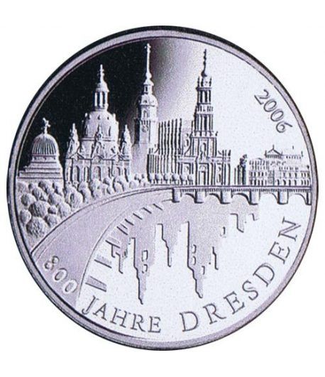 moneda Alemania 10 Euros 2006 A. Dresden.