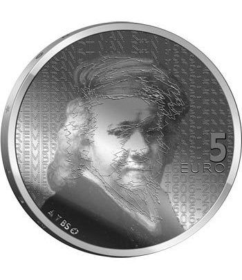 Holanda 5 Euros 2006 400 Aniversario Rembrandt. Plata.  - 1