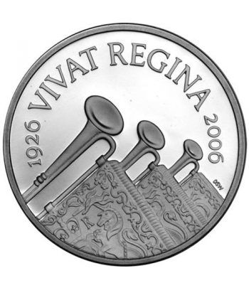 Moneda de plata 80 Aº Reina Isabel 5 Pounds Inglaterra 2006.