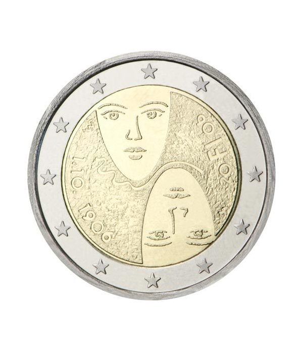 moneda conmemorativa 2 euros Finlandia 2006.
