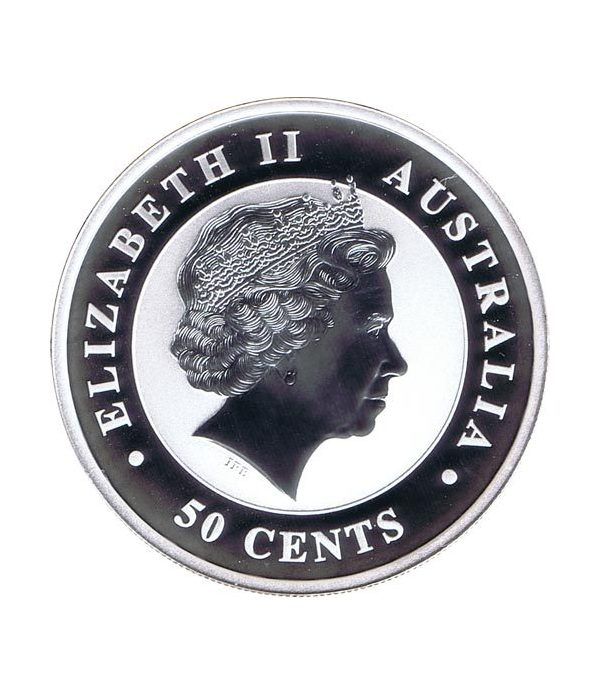 Moneda media onza de plata 1/2$ Australia Lunar 2007 Cerdo  - 2