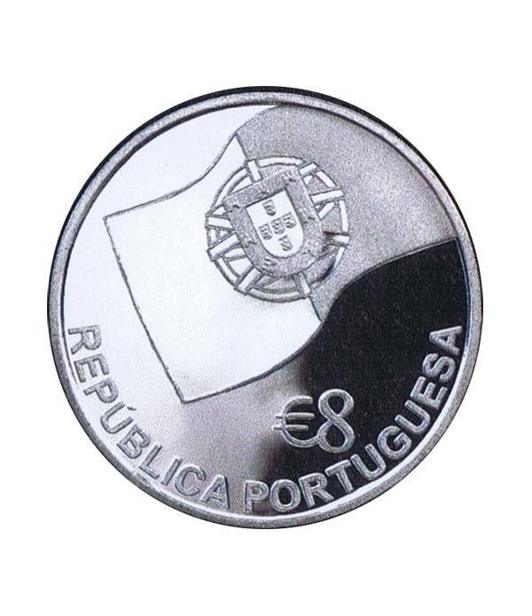 Portugal 8 Euros 2006 150 Años Línea Ferrea. Plata.  - 4