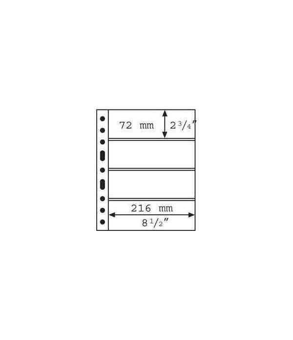 LEUCHTTURM GRANDE 5 hojas transparentes con 4 departamentos.