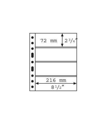 LEUCHTTURM GRANDE 5 hojas transparentes con 4 departamentos.