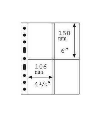 LEUCHTTURM GRANDE 5 hojas transparentes con 4 dep. (postales)