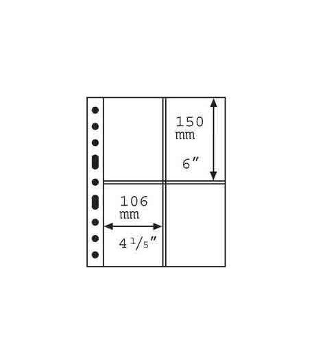 LEUCHTTURM GRANDE 5 hojas transparentes con 4 dep. (postales)