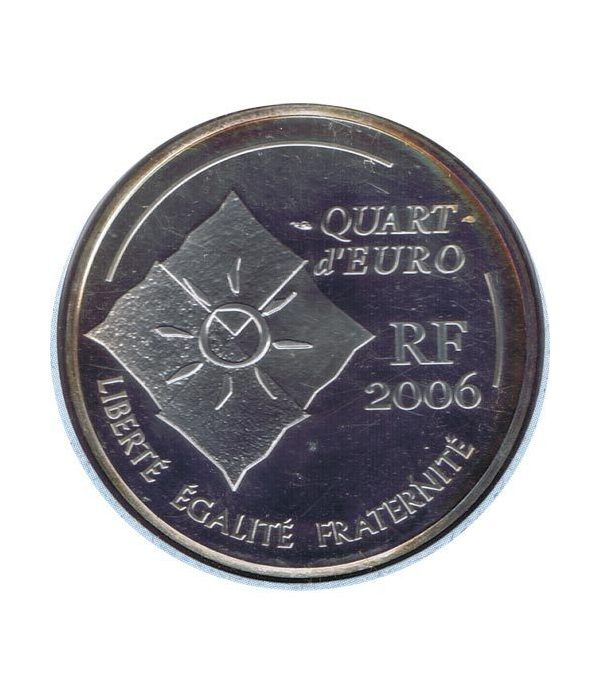 Moneda Francia 1/4 euro 2006 Aniversario TGV. Blister.  - 6