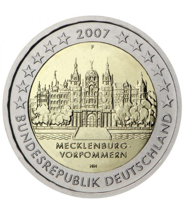 moneda conmemorativa 2 euros Alemania 2007. 5 monedas.