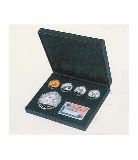 Monedas 2007 V Aniversario del Euro. Completa Oro y plata.