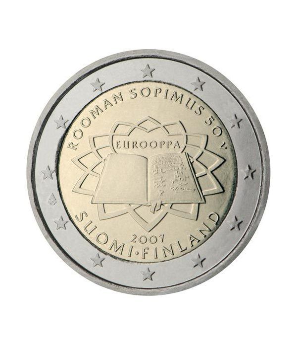 moneda Finlandia 2 euros 2007 Tratado de Roma