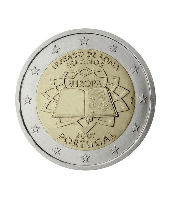moneda Portugal 2 euros 2007 Tratado de Roma