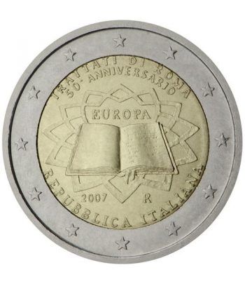 moneda Italia 2 euros 2007 Tratado de Roma