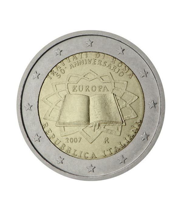 moneda Italia 2 euros 2007 Tratado de Roma