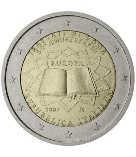 moneda Italia 2 euros 2007 Tratado de Roma