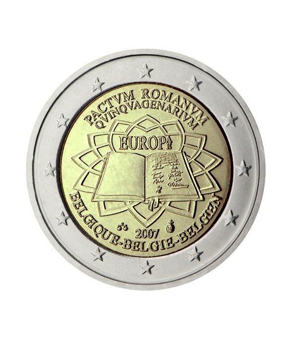 moneda Bélgica 2 euros 2007 Tratado de Roma